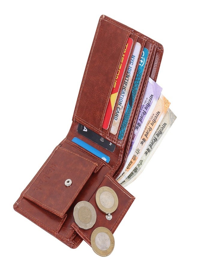 Highlark Premium & Exclusive PU Leather Wallet for Men I Slim & Compact Wallet I 7 Card Slots I 2 Currency Slots | 1 Coins Slots (D.Brown) - Image 2